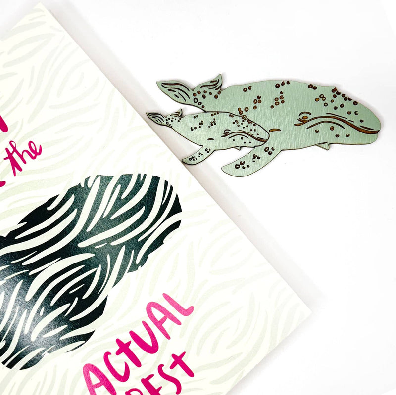 Actual Best Mom - Gray Whale Magnet w/Card
