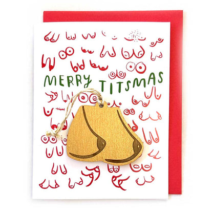 Pic of the Merry Titsmas - Boob Ornament w/Card""