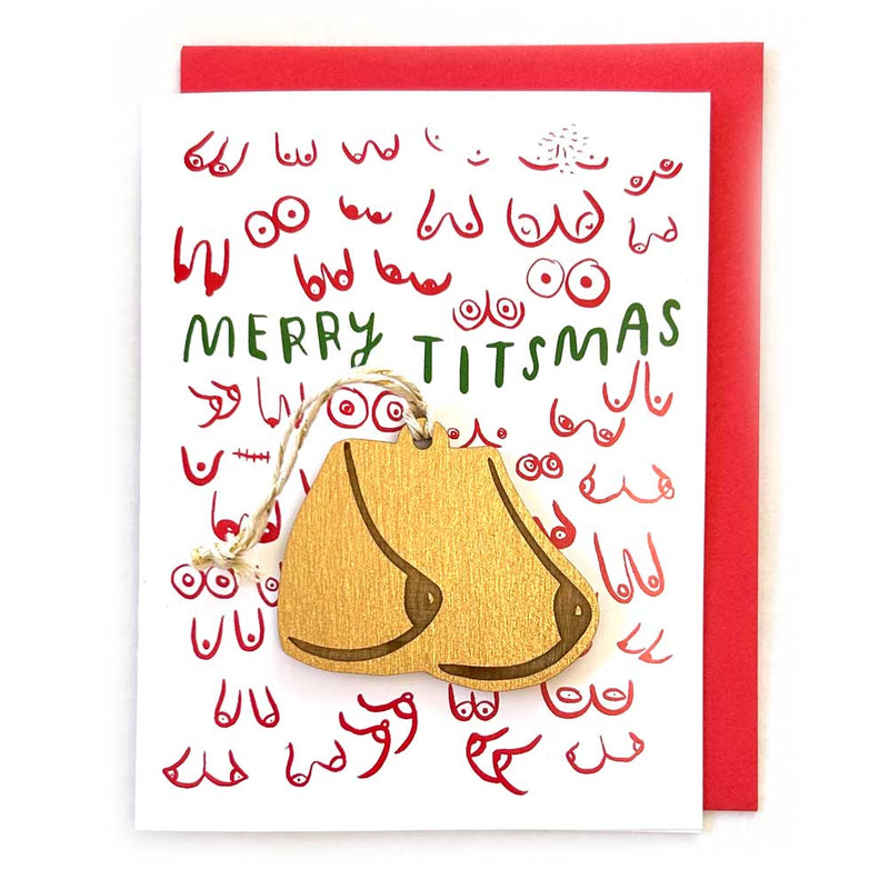 Pic of the Merry Titsmas - Boob Ornament w/Card""