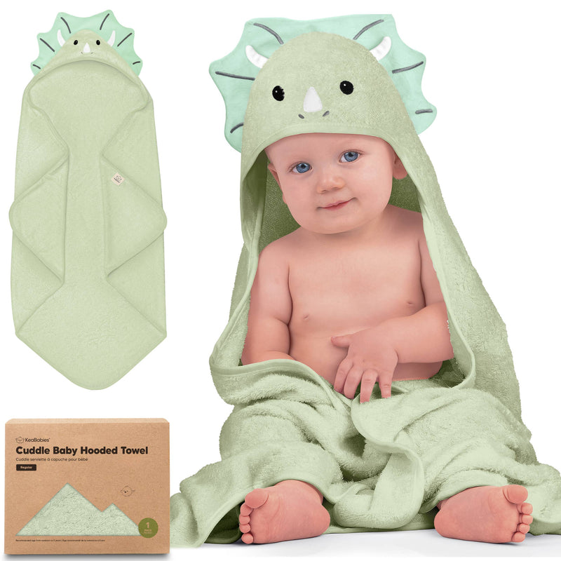 Cuddle Baby Hooded Towel, Triceratops