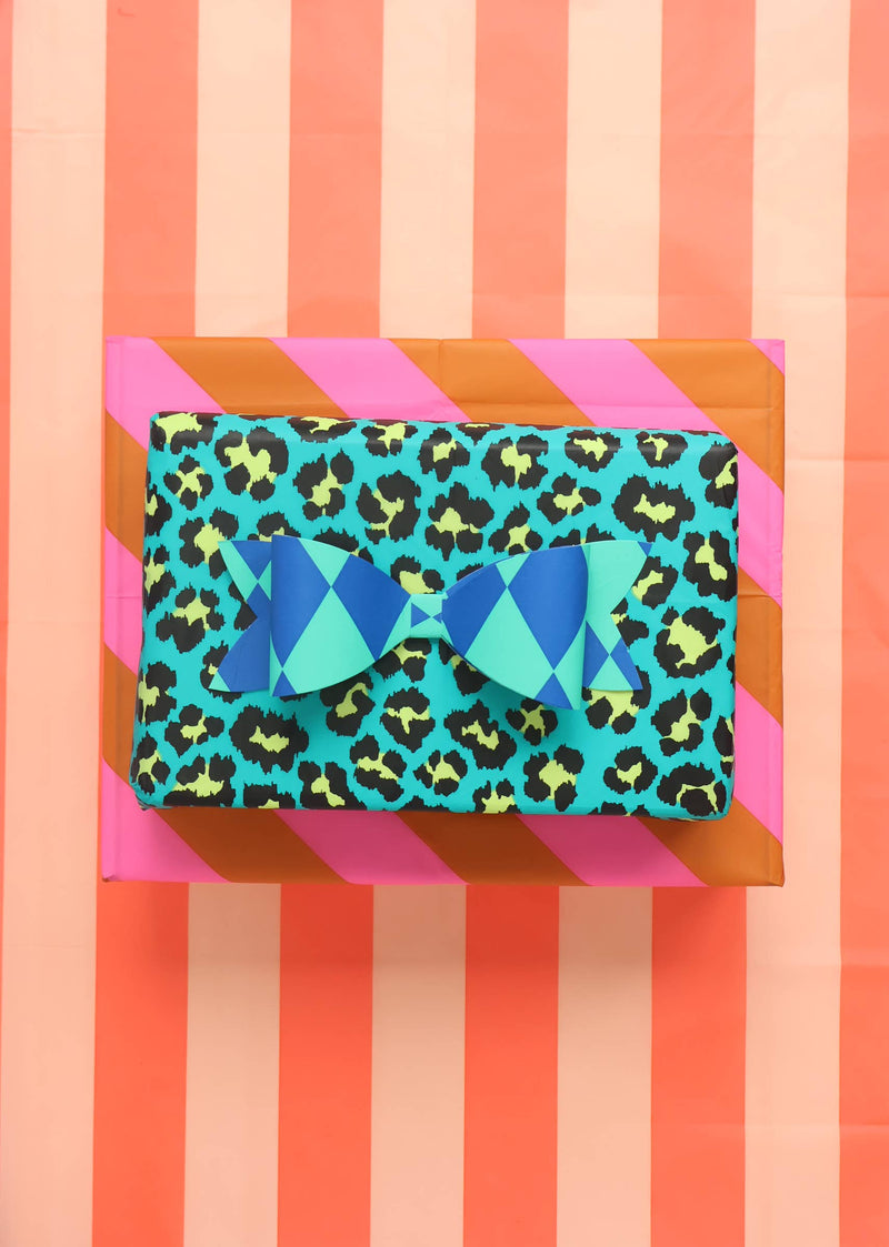Patterned Tissue,  Leopard  Apple/Jade
