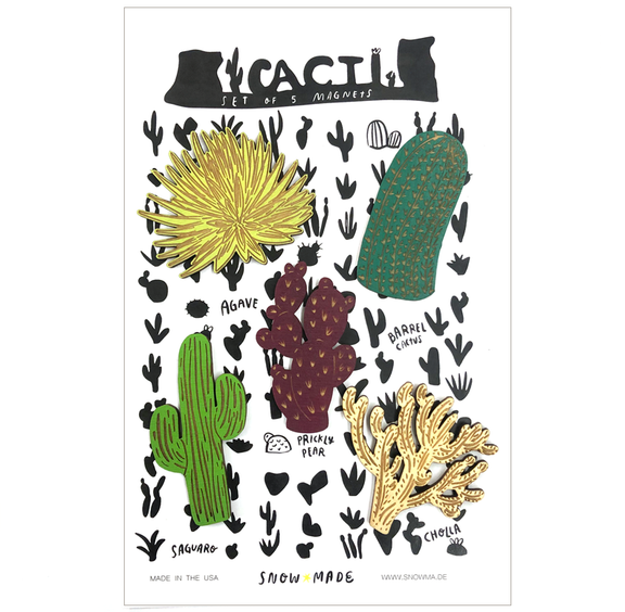 Pic of the Cacti - Set of 5 Magnets""