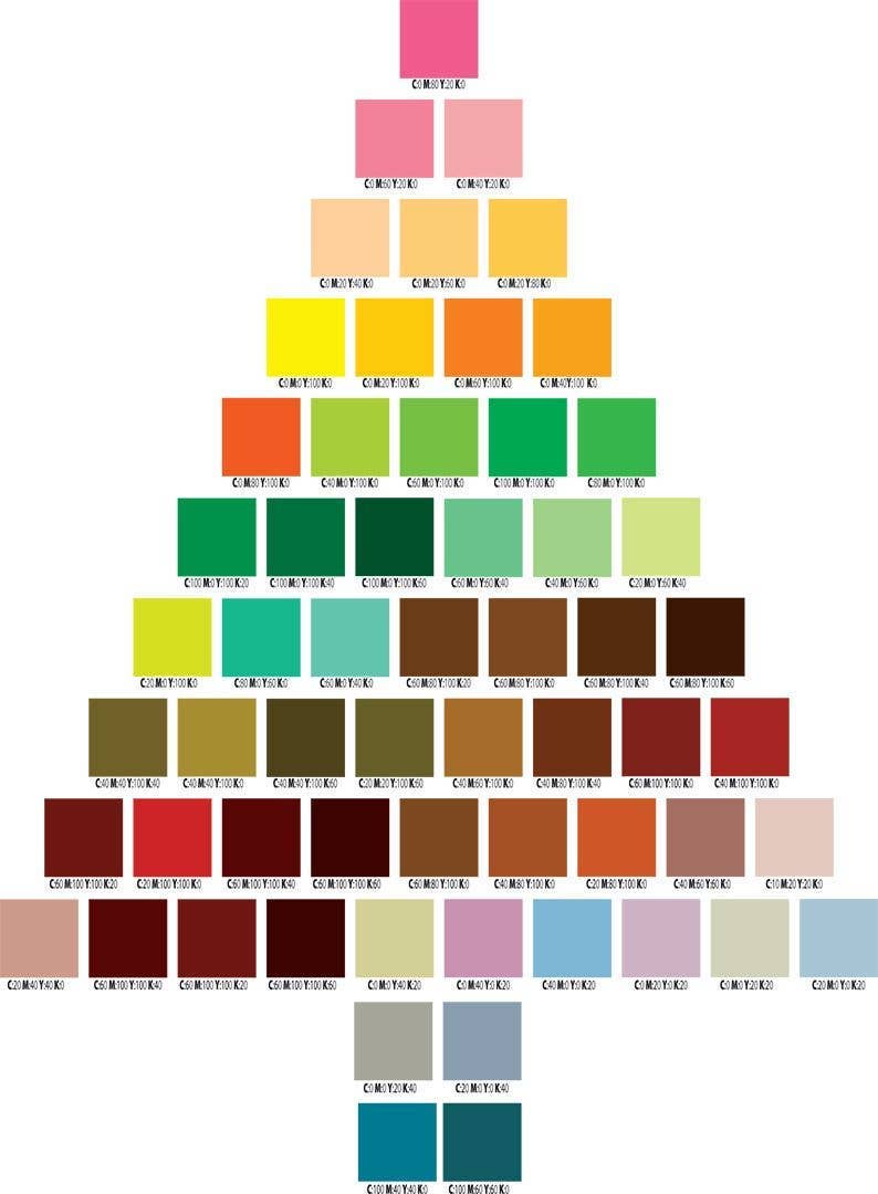 Boxed Card Set, CMYK Christmas Tree Christmas