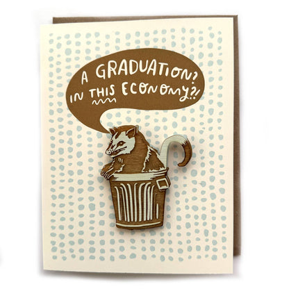 Pic of the Economy Graduation - Possum Magnet w/Card""