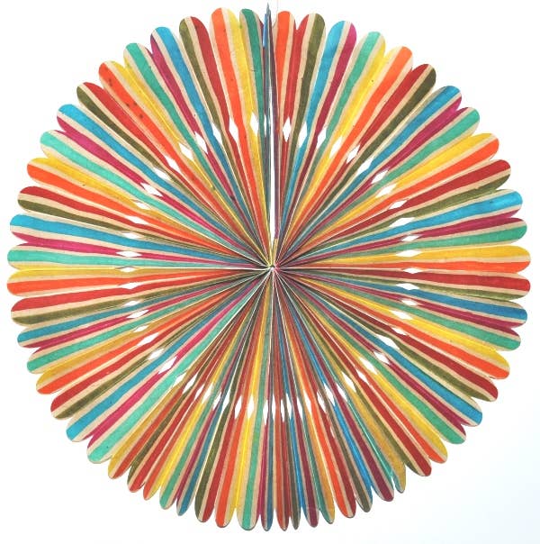 Nepalese Paper Pinwheel, Batik Stripes