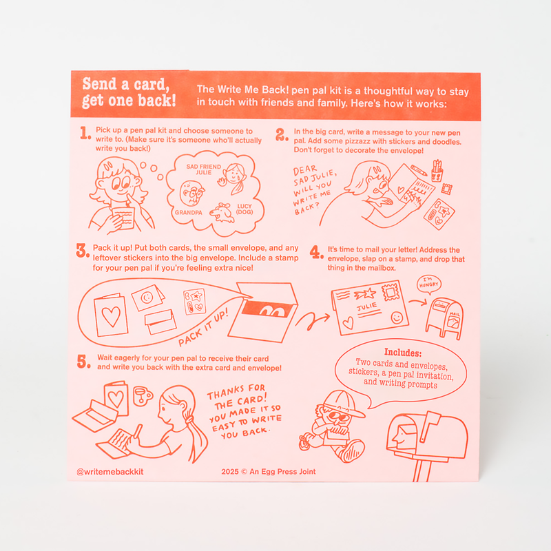 OMG + Heart Letter Writing Write Me Back Pen Pal Kit