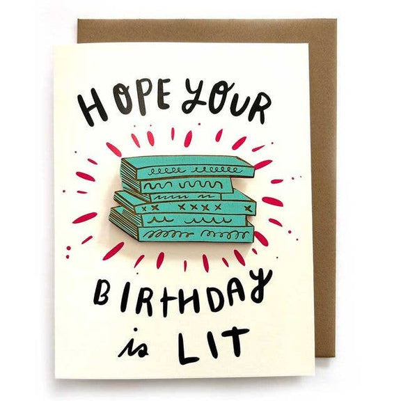 Pic of the Lit Birthday - Book Magnet w/Card""
