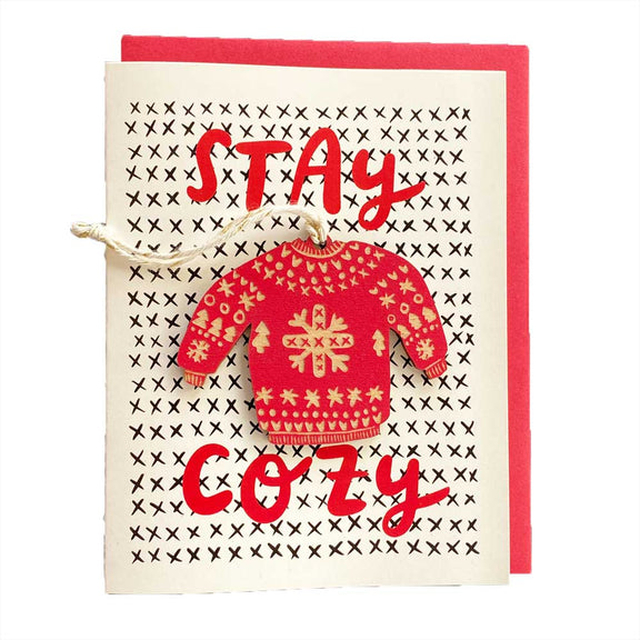 Pic of the Cozy Sweater Ornament w/Card""