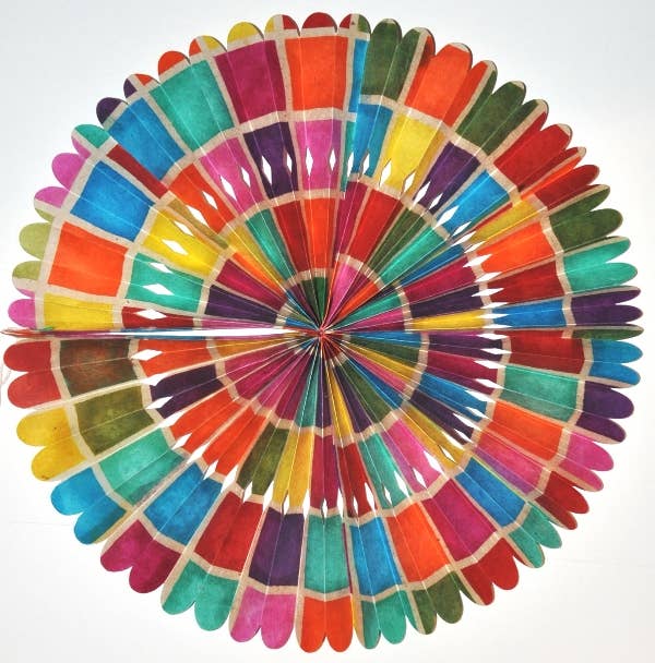 Nepalese Paper Pinwheel, Batik Check