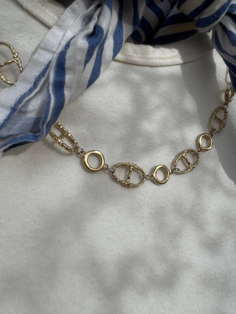 MULTI LINK BRONZE AND STERLING SILVER CHAIN