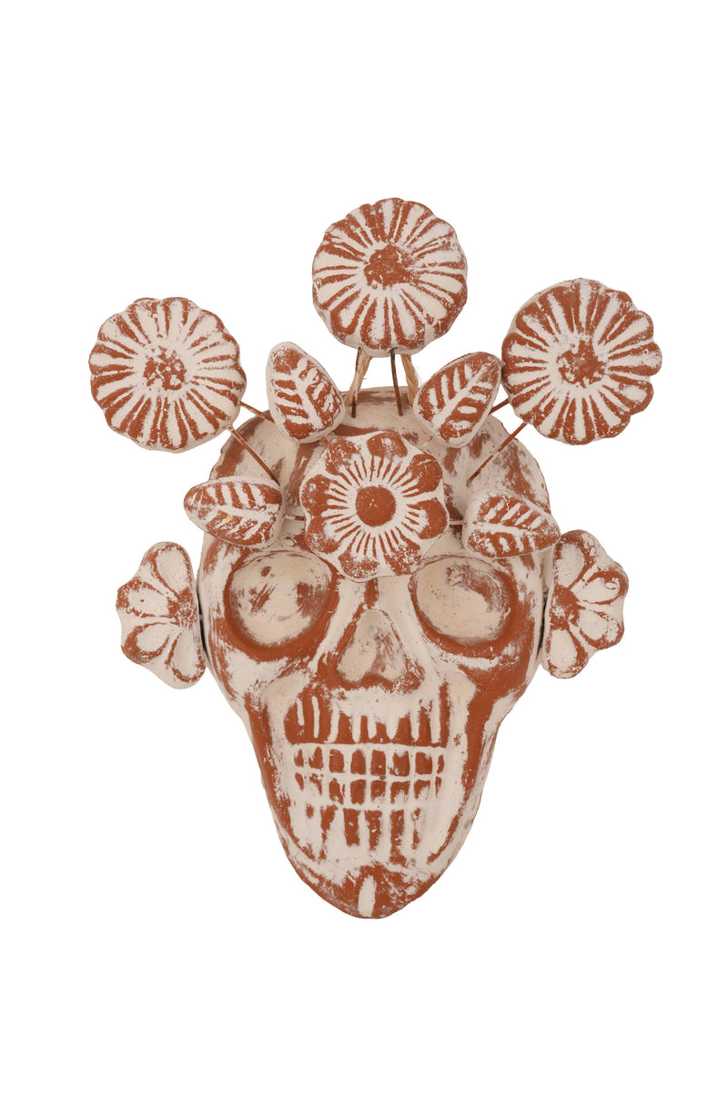 Day of the Dead Clay Wall Skull