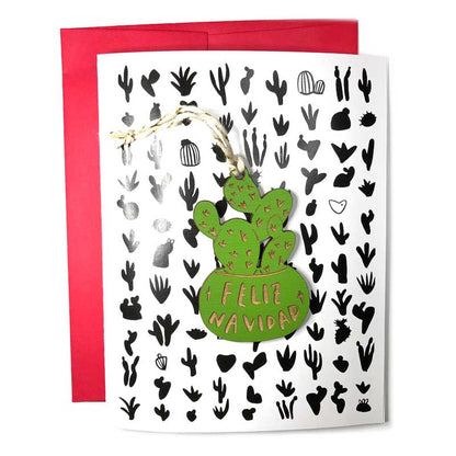 Pic of the Feliz Navidad - Cactus Ornament w/Card""