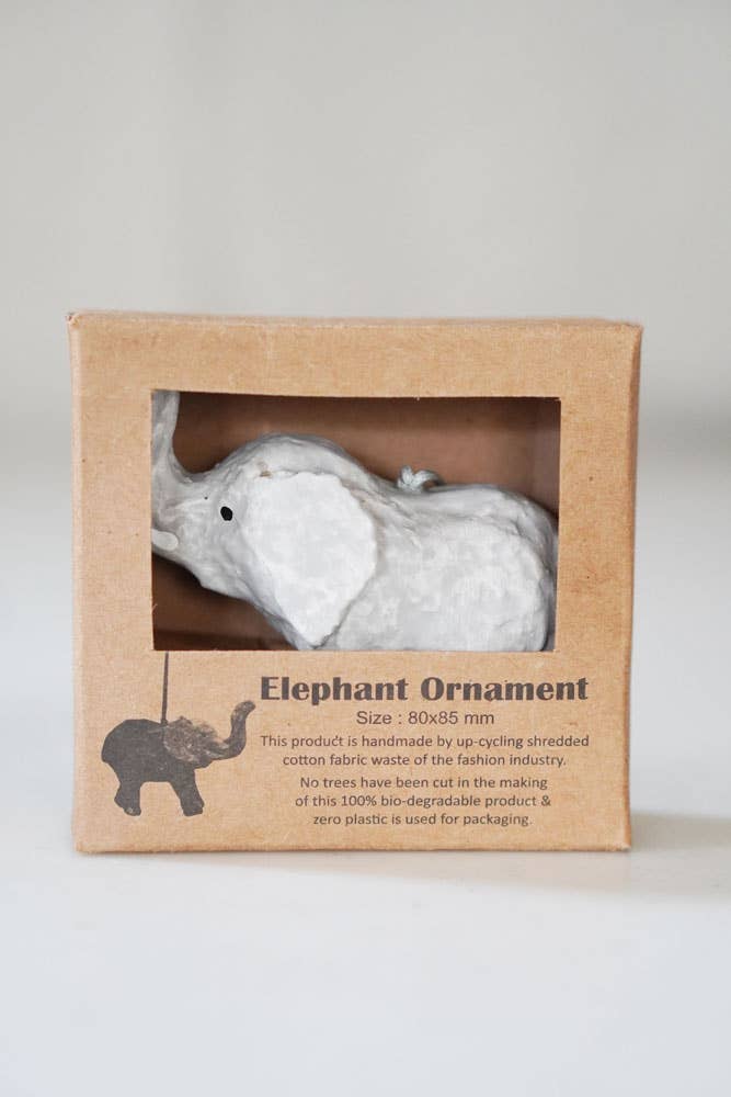 Elephant Ornament, Paper Mache