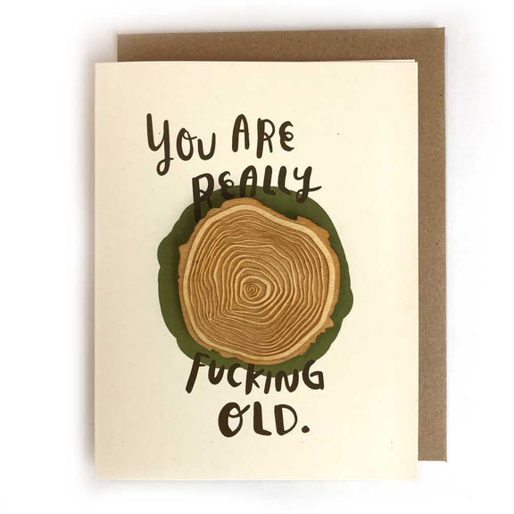 Pic of the Really Old - Tree Rings Magnet w/Card""