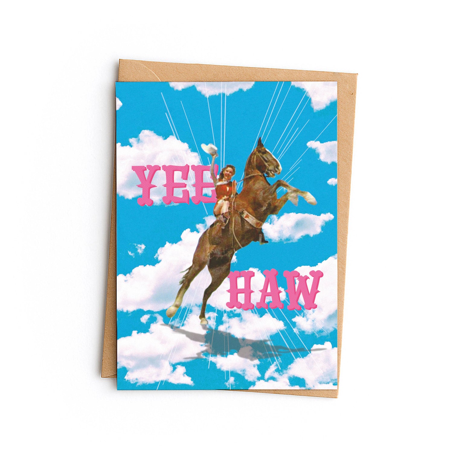 Yee Haw Cowgirl Celebration Card