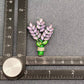 RHINESTONE LAVENDER FLOWER