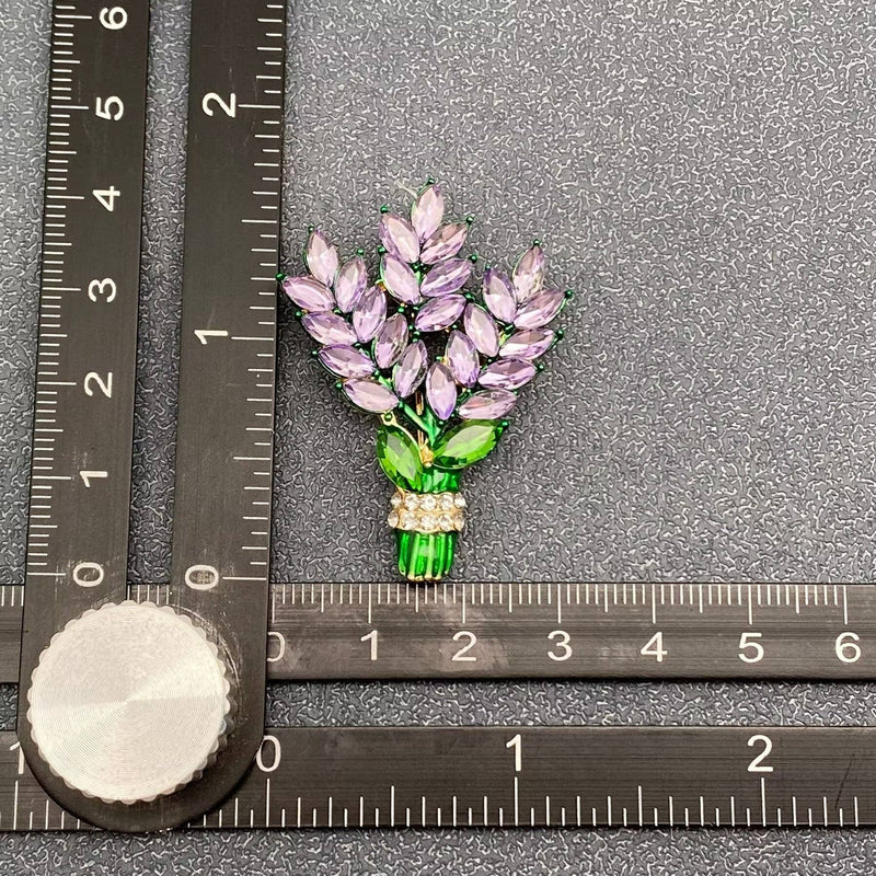 RHINESTONE LAVENDER FLOWER