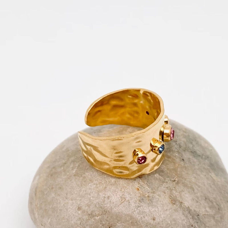 GOLD PLATE ZIRCON RING