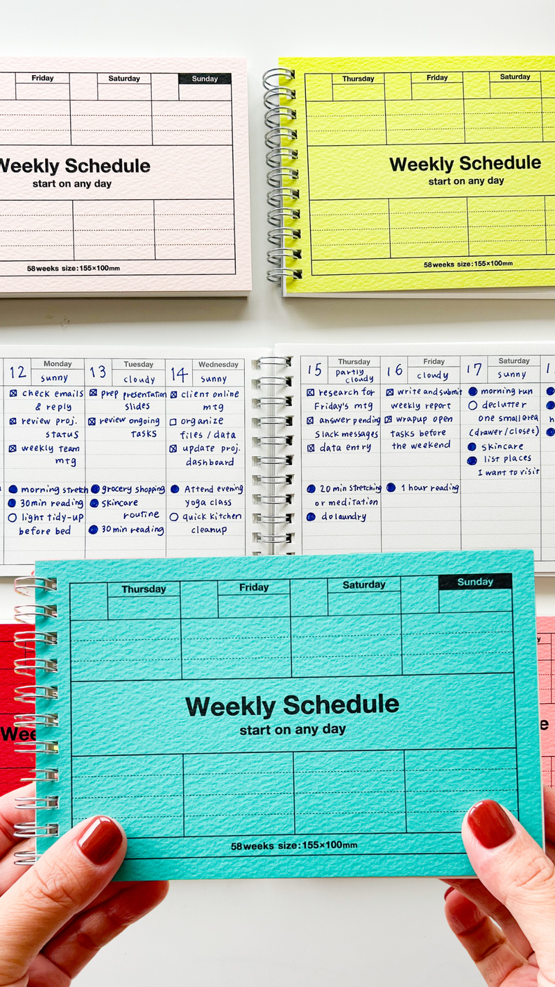 Dayfree Weekly Schedule