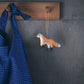 Fox Ornament, Paper Mache