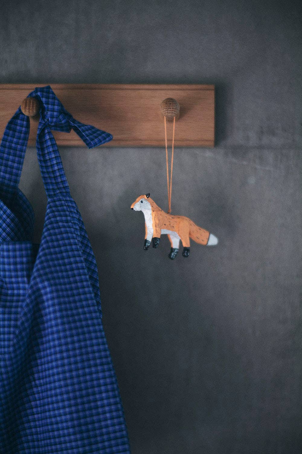 Fox Ornament, Paper Mache
