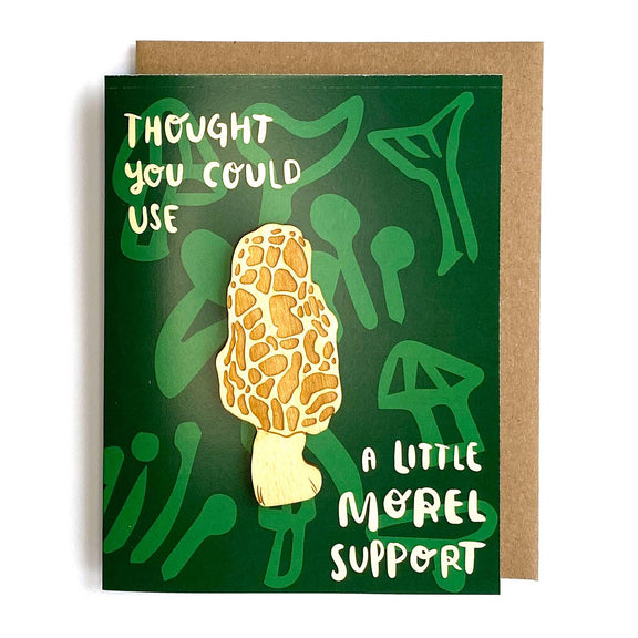 Pic of the Morel Support - Mushroom Magnet w/Card""
