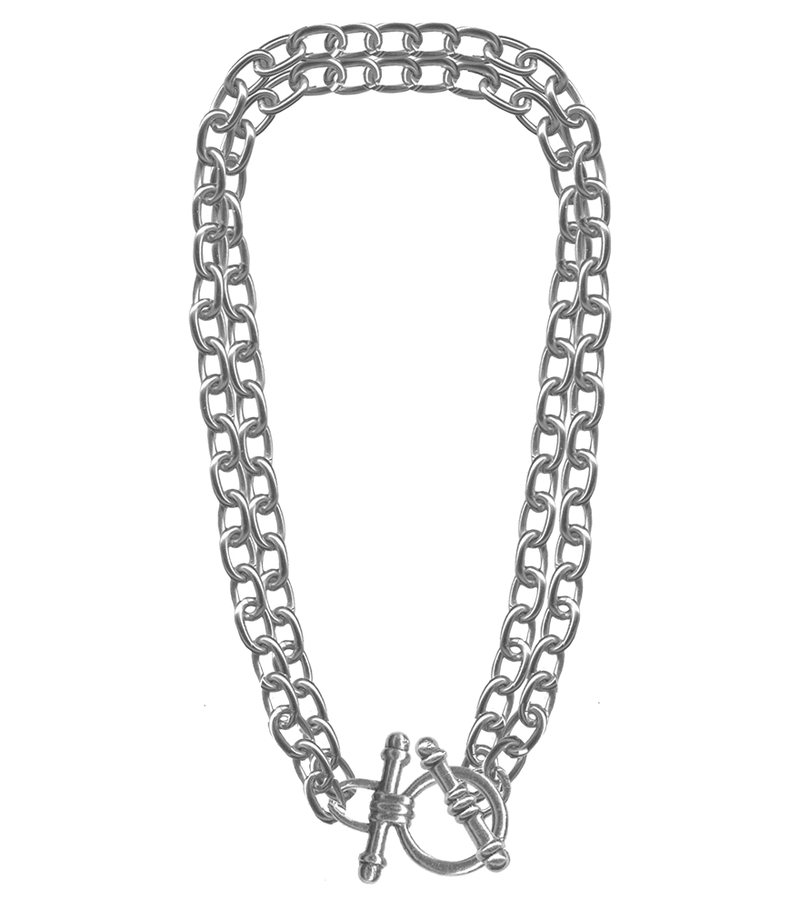 Double Trouble Toggle Chain Necklace