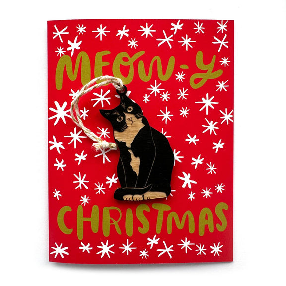 Pic of the Meowy Christmas - Cat Ornament w/Card""