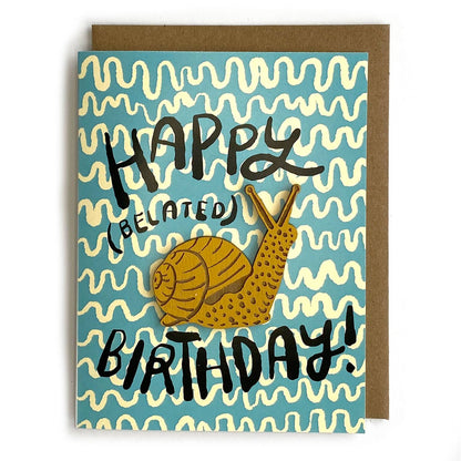 Pic of the Belated Birthday - Snail  Magnet w/Card""