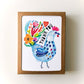 Blue Rooster Thank You Greeting Card