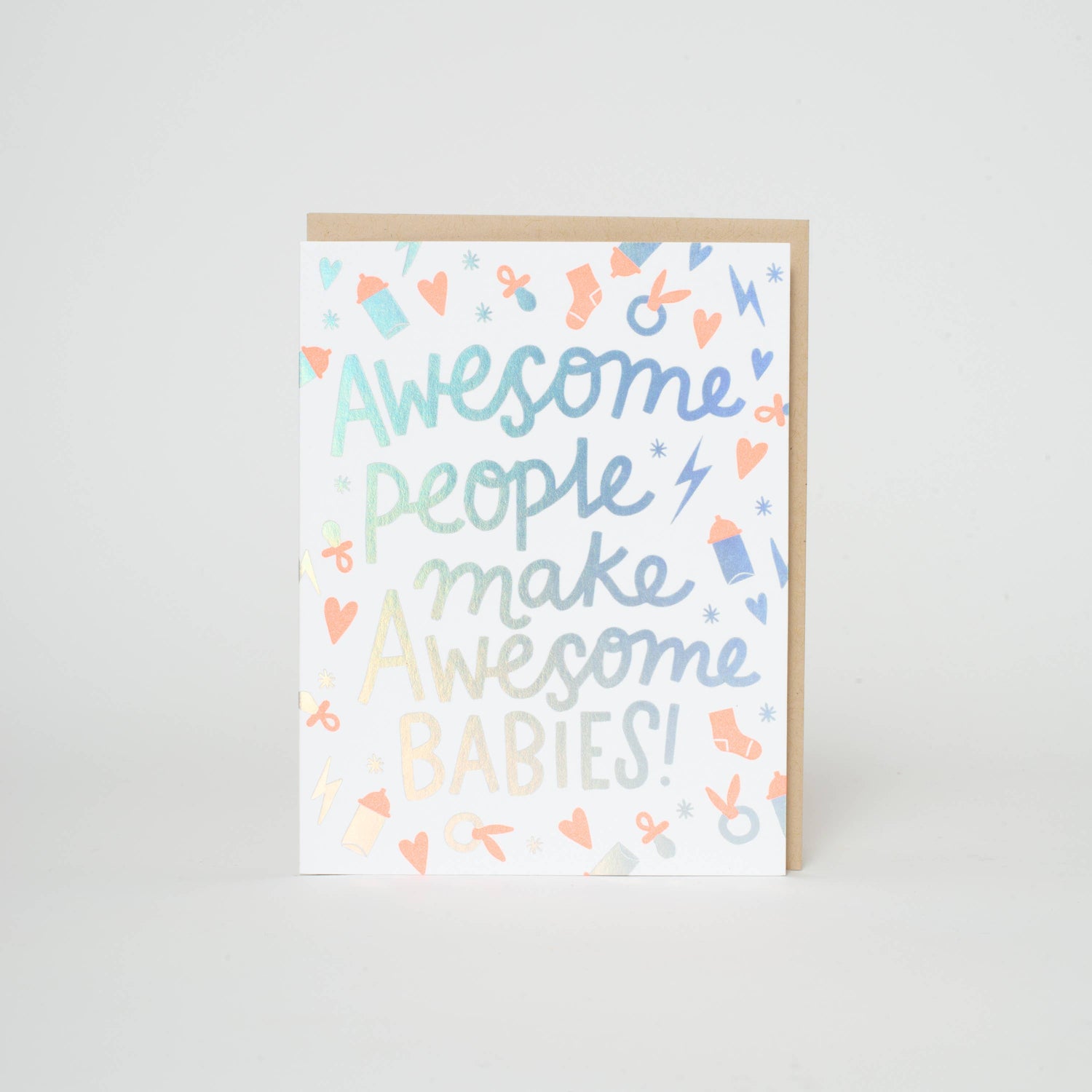 Awesome Babies Congrats Letterpress Greeting Card