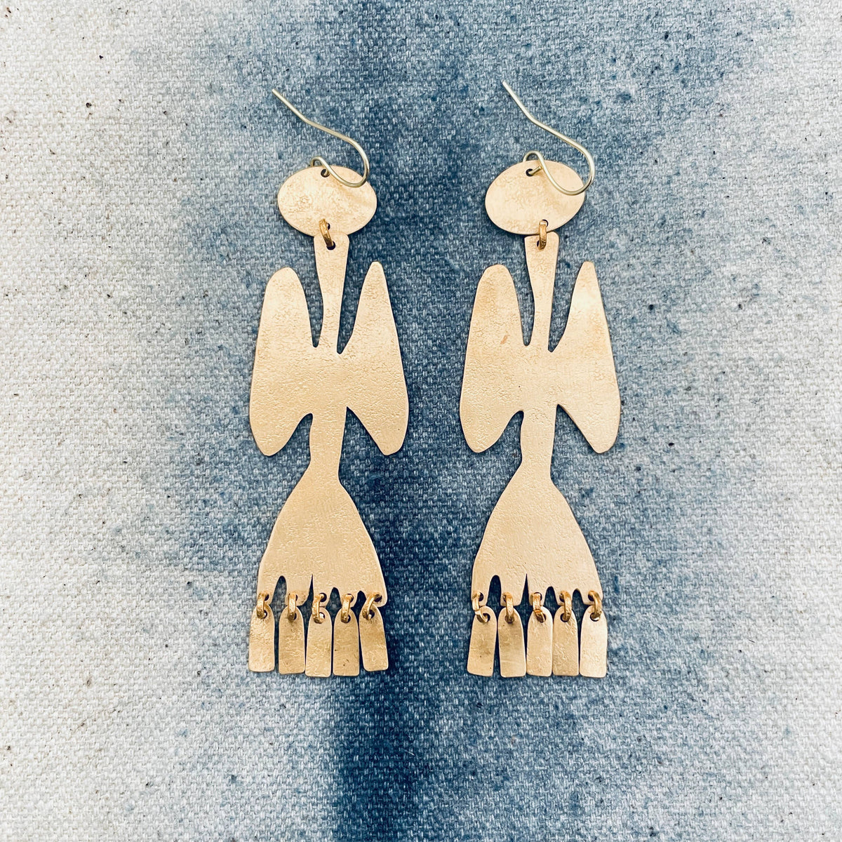 Brass Earrings, Maranta