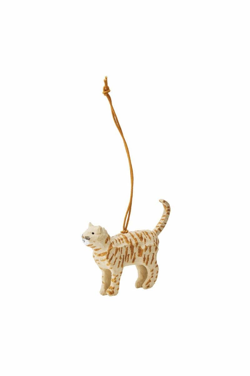 Cat Ornament, Paper Mache