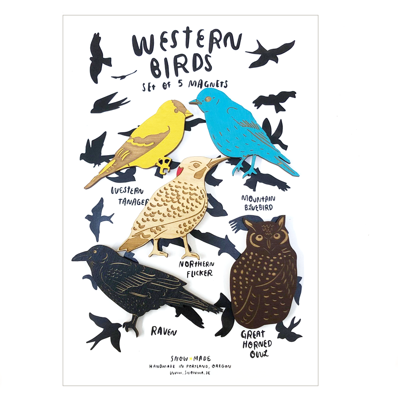 Pic of the Western Birds - Set of 5 Magnets""
