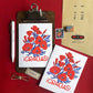 Gracias Poppies Greeting Card