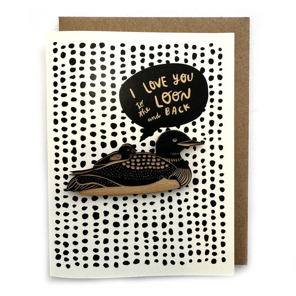 Pic of the I Love You to the Loon and Back Magnet w/Card""