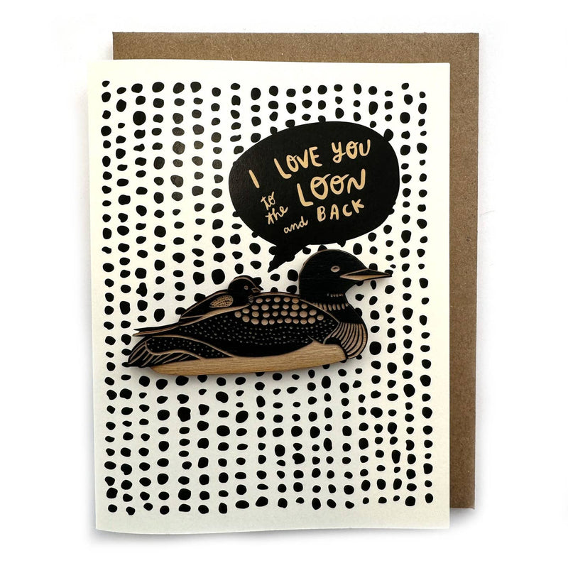 Pic of the I Love You to the Loon and Back Magnet w/Card""