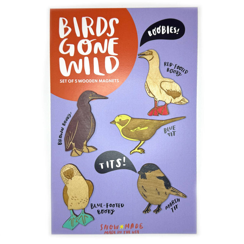 Pic of the Birds Gone Wild - Tits and Boobies - Set of 5 Magnets""