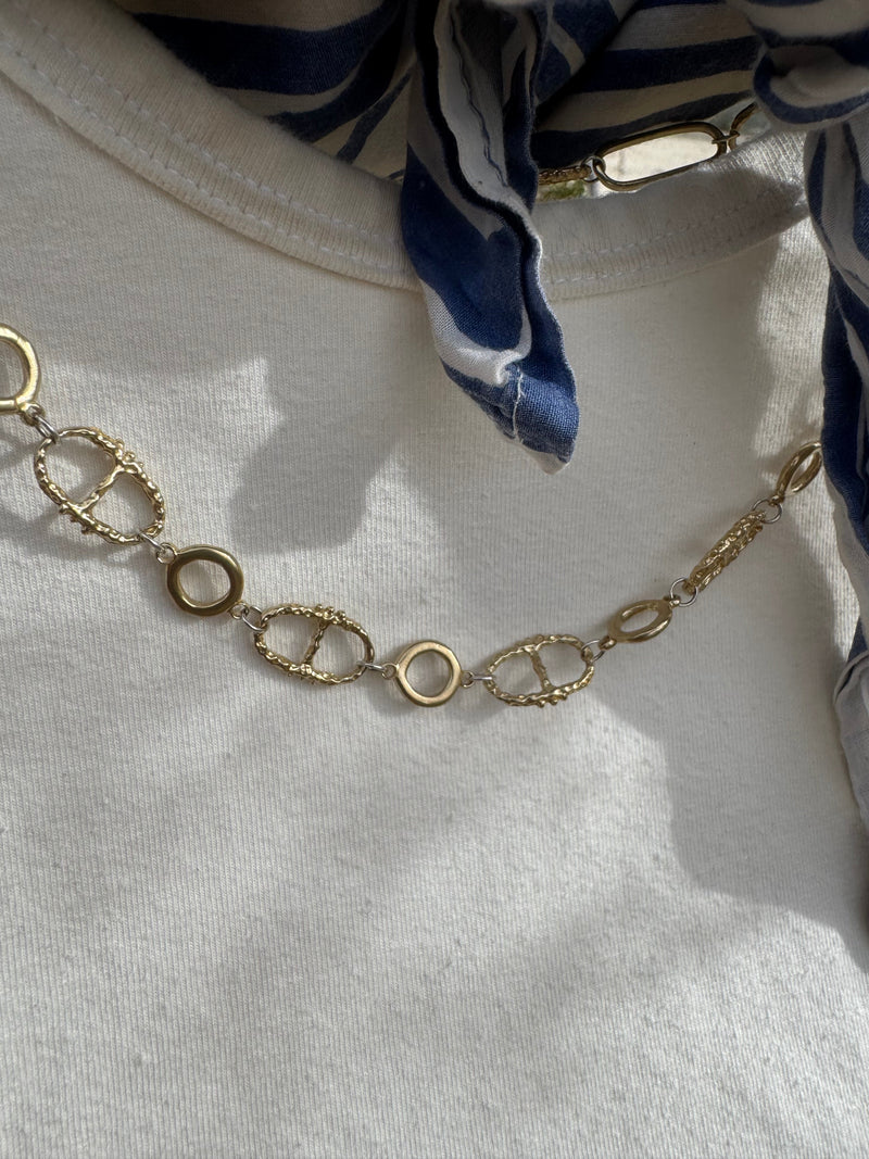 MULTI LINK BRONZE AND STERLING SILVER CHAIN