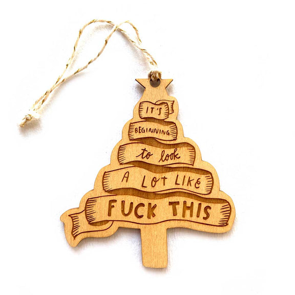Pic of the F*CK THIS Laser Engraved Ornament""