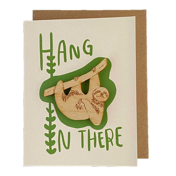 Pic of the Hang in There - Sloth Magnet w/Card""