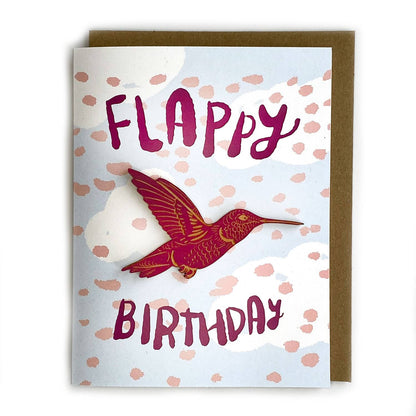 Pic of the Flappy Birthday - Hummingbird Magnet w/Card""