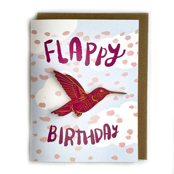 Pic of the Flappy Birthday - Hummingbird Magnet w/Card""
