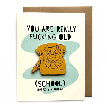 Pic of the Old School - Rotary Phone Magnet w/Card""