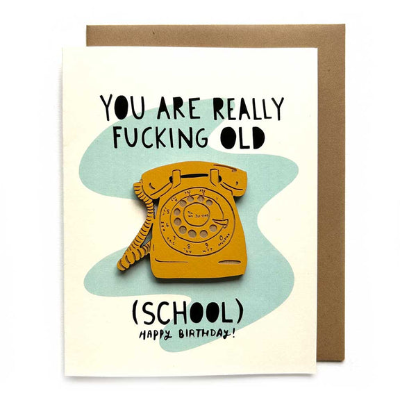 Pic of the Old School - Rotary Phone Magnet w/Card""