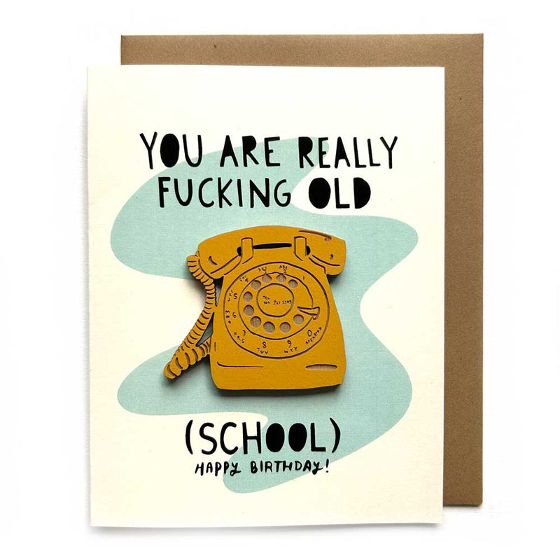 Pic of the Old School - Rotary Phone Magnet w/Card""