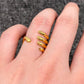 18K PLATE PALM RING