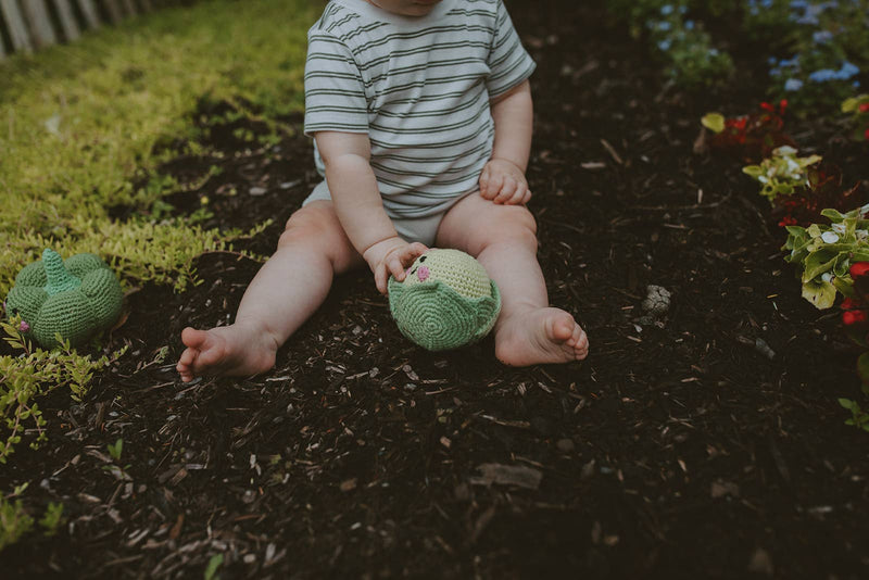 Handmade Iceberg Lettuce Baby Rattle