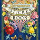 Cover of 'The Antiquarian Sticker Book' with Victorian-style illustrations and text.