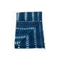 African Baule Cloth Indigo, Resist Dye Metallic